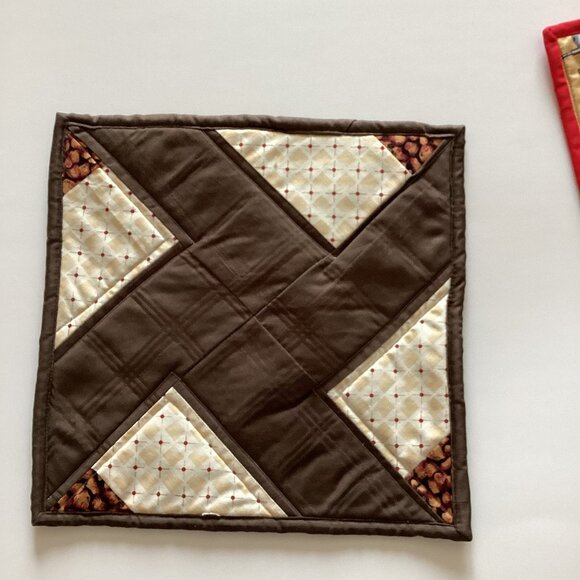 2 New Handmade Golf Mug Mats Rugs Fabric Placemat Table Linens Golfing - Picture 4 of 5